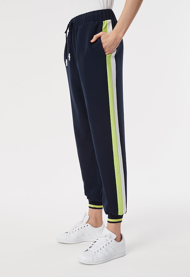 Side Tape Navy Sporty Trouser