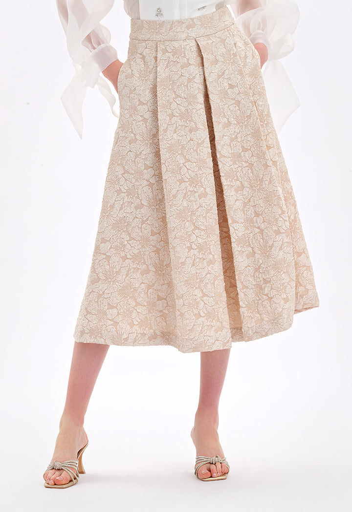 Maxi Textured Jacquard Skirt