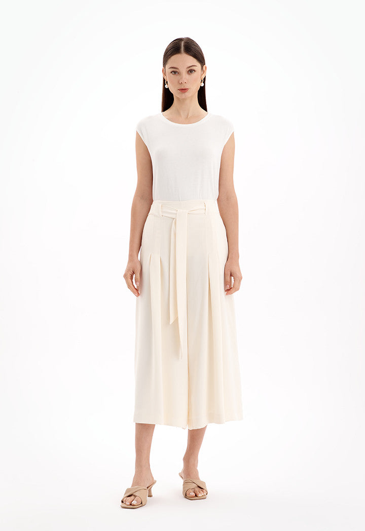 Wide Leg Solid Soft Culottes