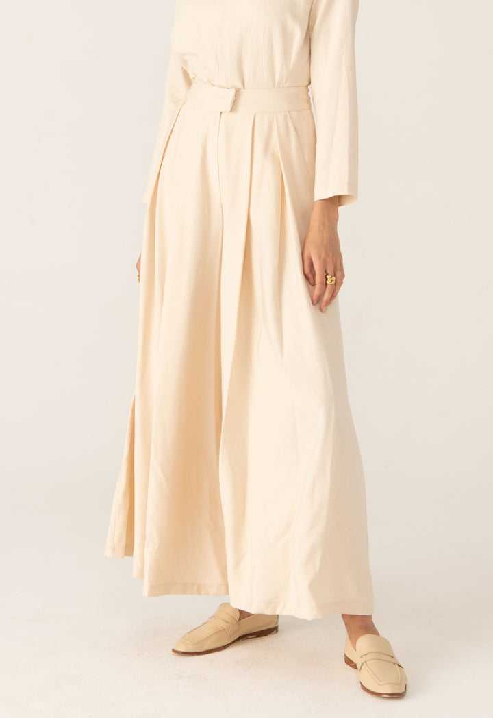 Crepe Wide Flared Long Culottes