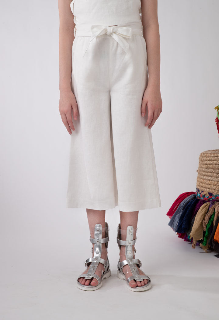 Straight Fit Linen Culottes