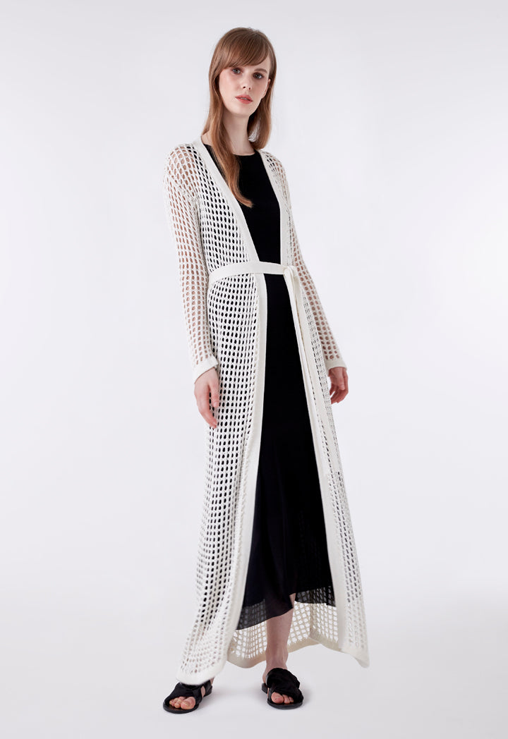 Crochet Long Knit Outerwear