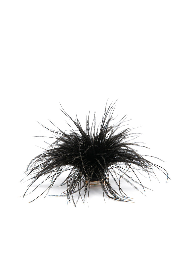 Solid Feather Clip And Brooch Fascinator