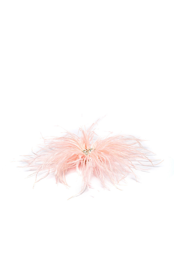 Solid Feather Crystal Stud Clip