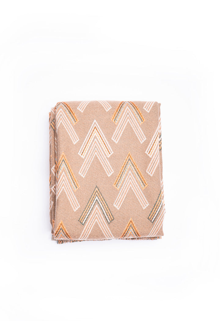 All Over Printed Frayed Edges Winter Pashmina