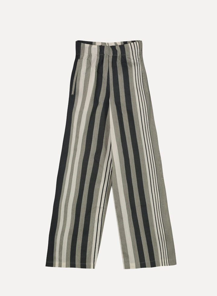 Waist Gathered Striped Trouser - Fresqa