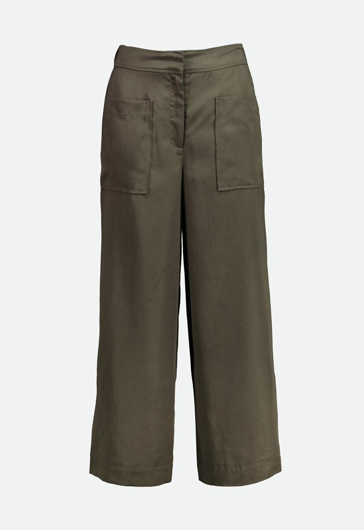 High Waisted Patch Pocket Trouser