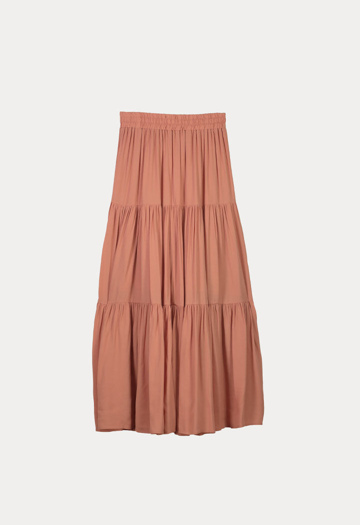 Solid Tiered Skirt