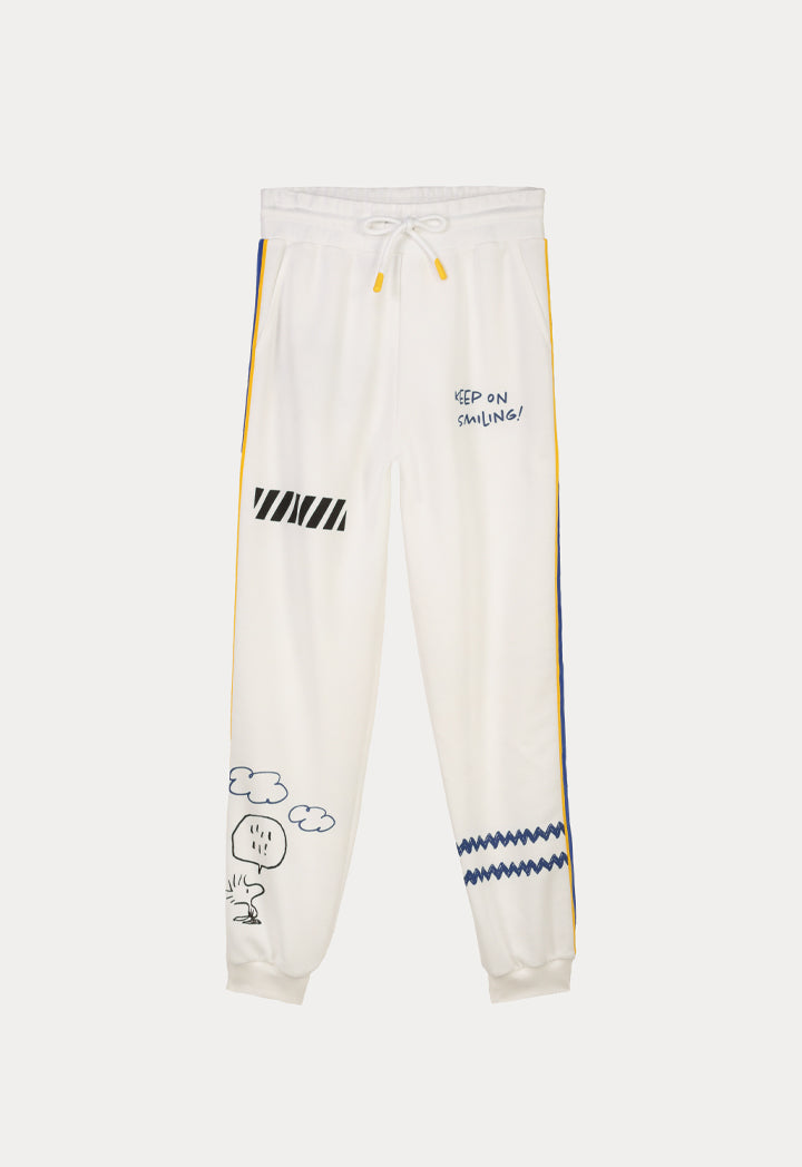 Snoopy Print Jogger With Striped Details