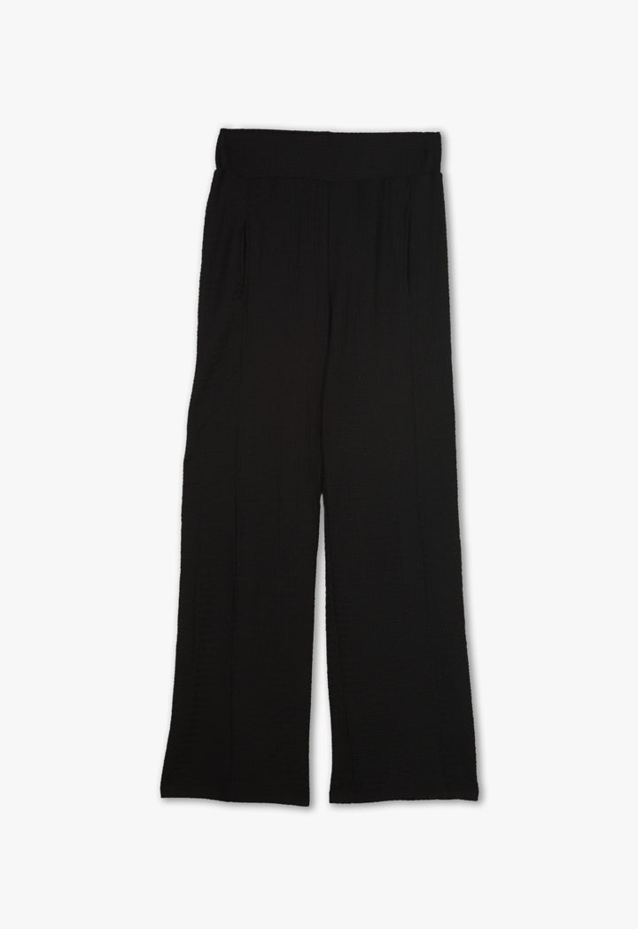 Knitted Waves Textured Solid Trouser