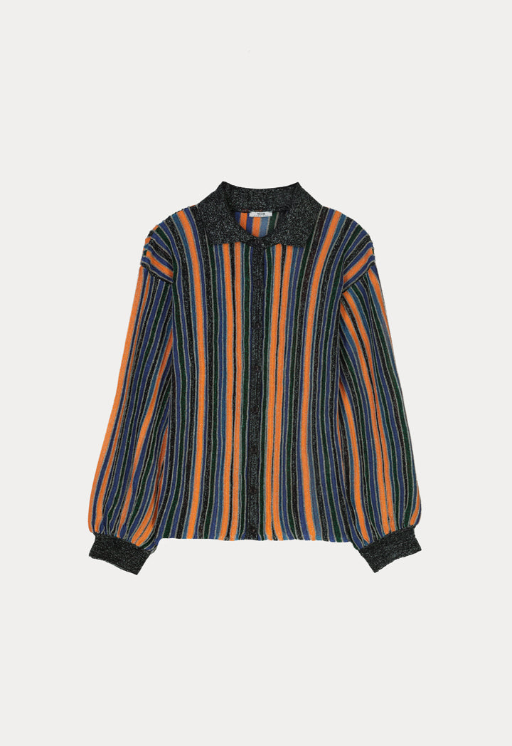 Multicolored Lurex Striped Shirt