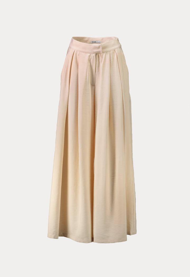 Crepe Wide Flared Long Culottes