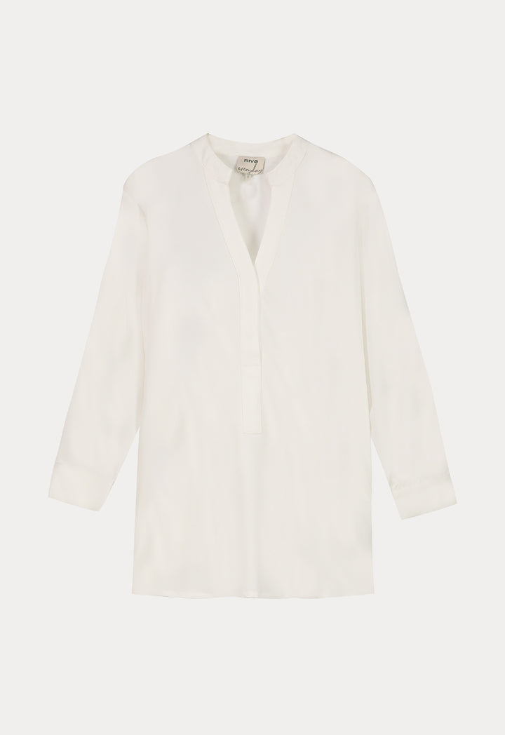 Flare Tie Slit Blouse