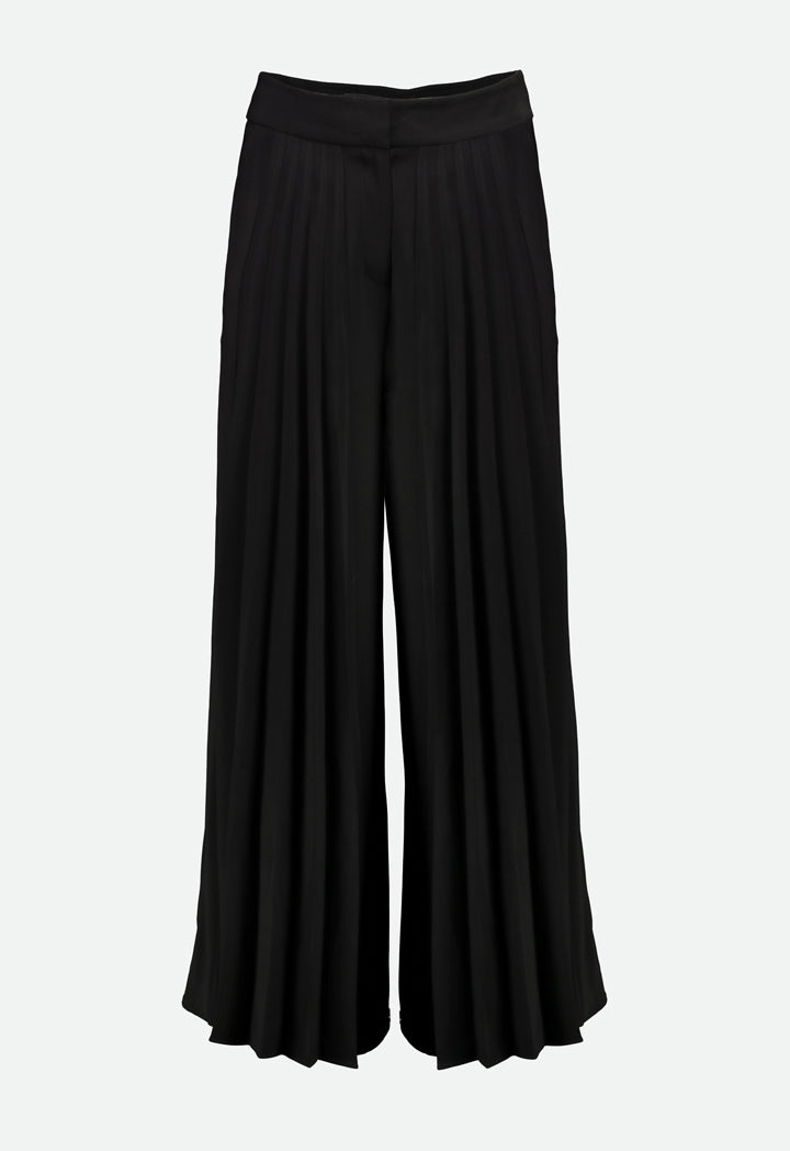 Front Pleated Wide Leg Trouser