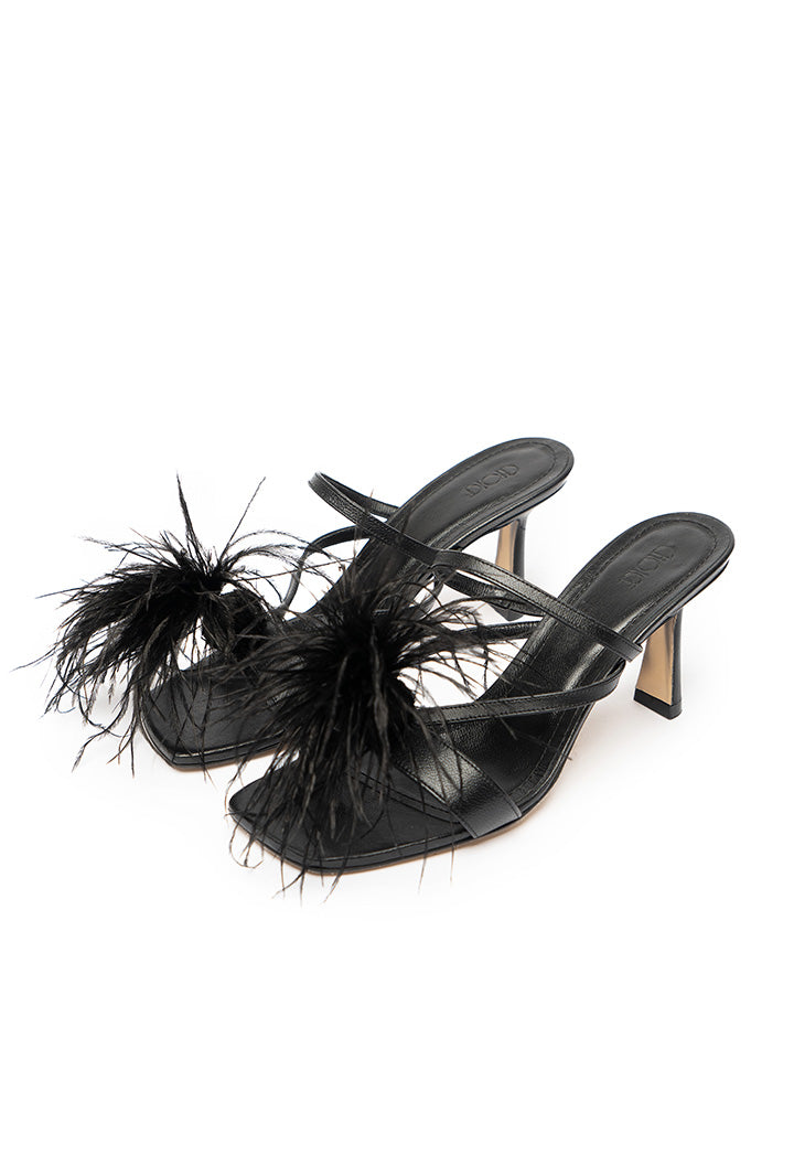 Feather Dot Slides Sandals