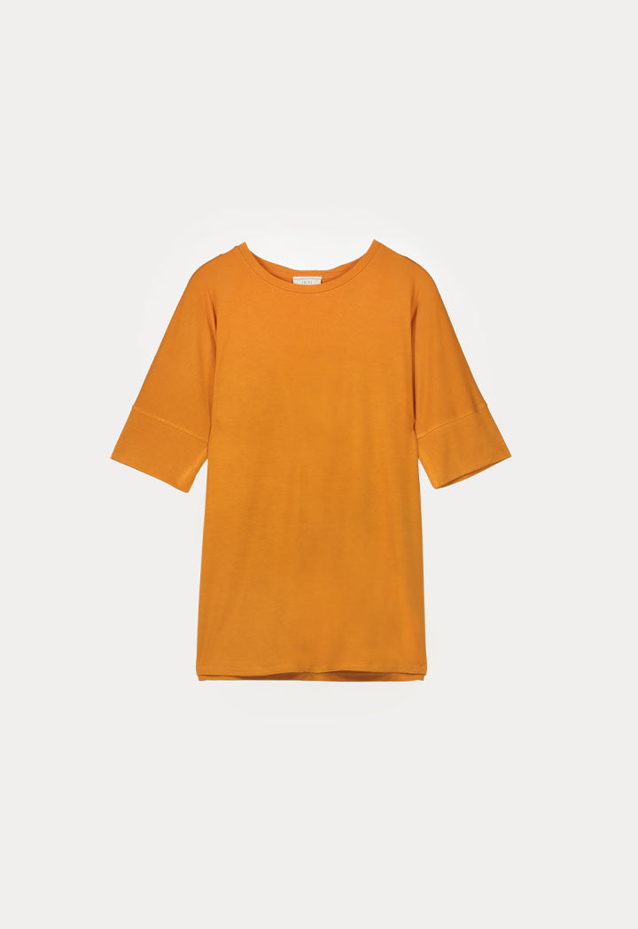 Round Neck Solid Basic Top