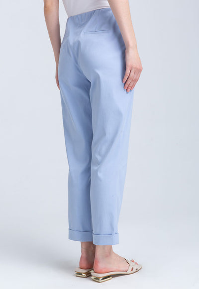 Folded Hem Solid Basic Trouser