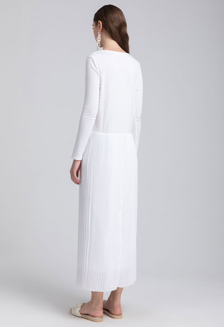 Even Pleated Long Dress