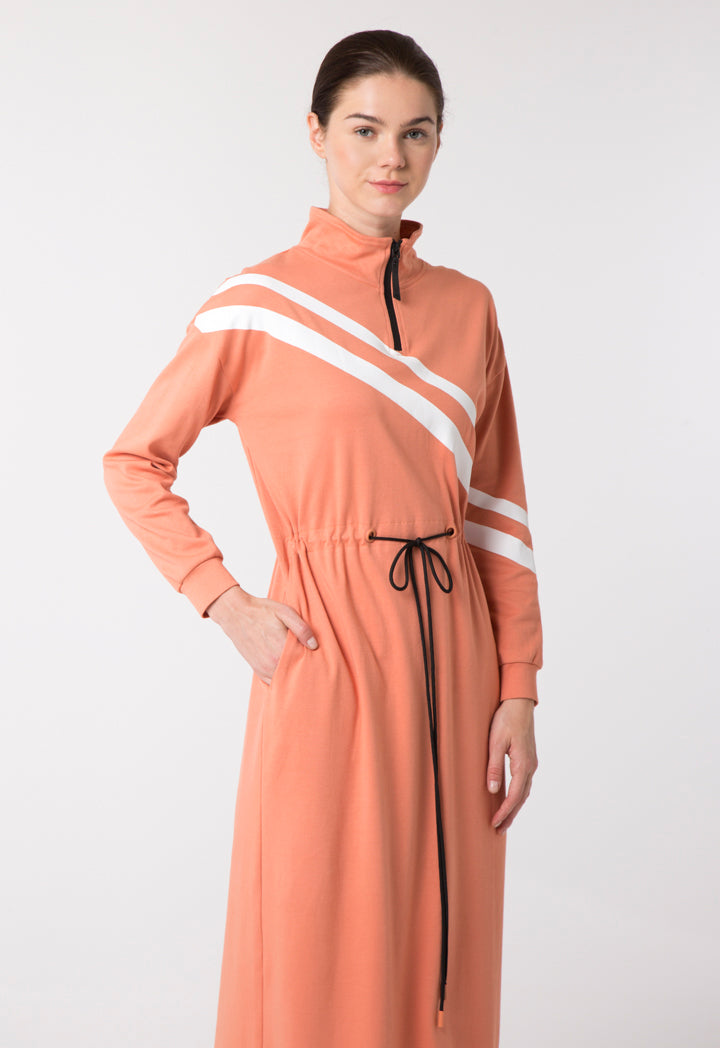 Jersey Dress With Coulisse Waist - Fresqa