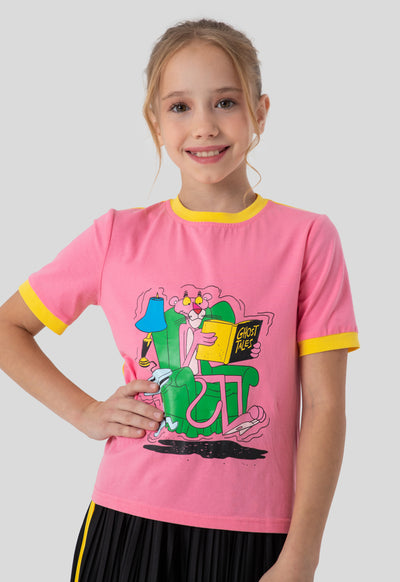 Pink Panther Color Block T-Shirt
