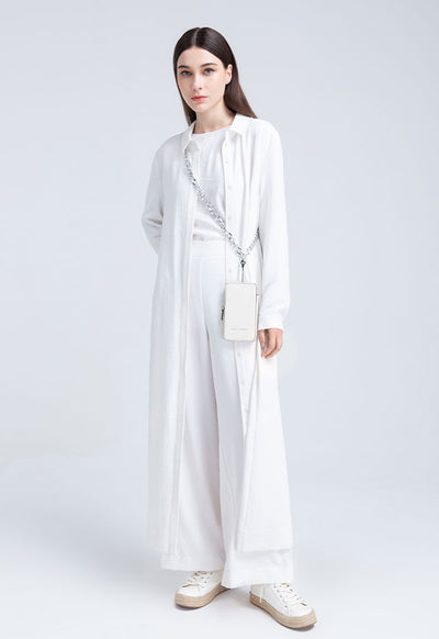 Solid Maxi Shirt Dress