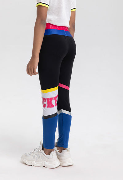 Mickey Mouse Color Block Skinny Pants