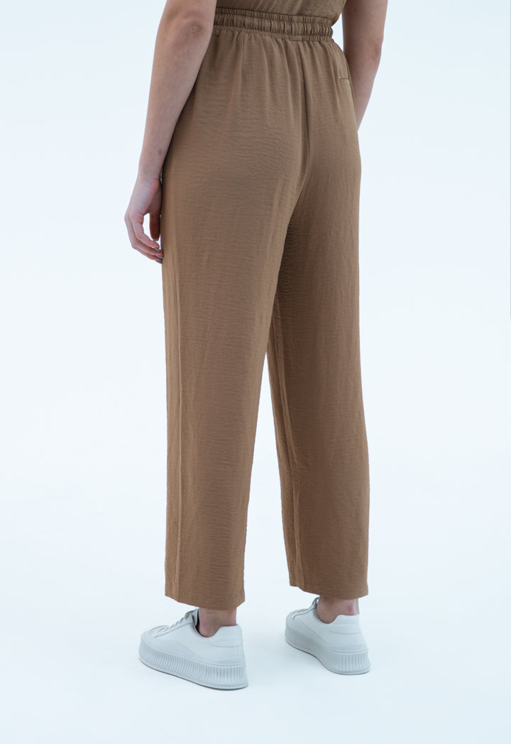 Elacticated Waist Solid Culottes