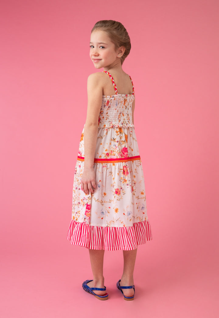 Braided Straps Smocked Tiered Dress