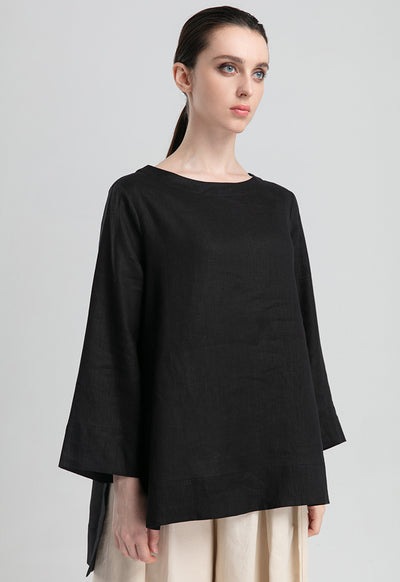 Solid Basic Top With Slit Sides