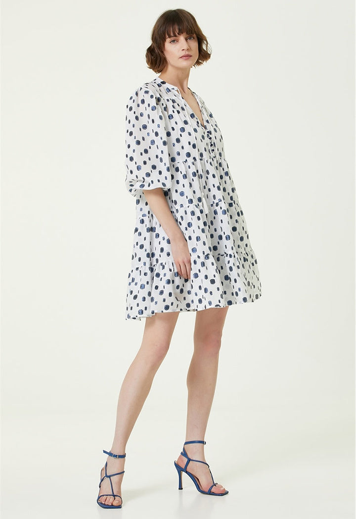 Network Mini Dress Blue/White