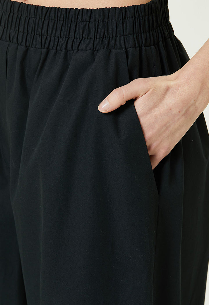 Collection Wide Leg Cropped Trouser Black