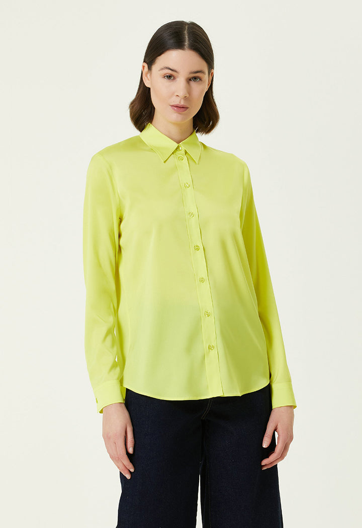 Collection Twill Silk Shirt Green