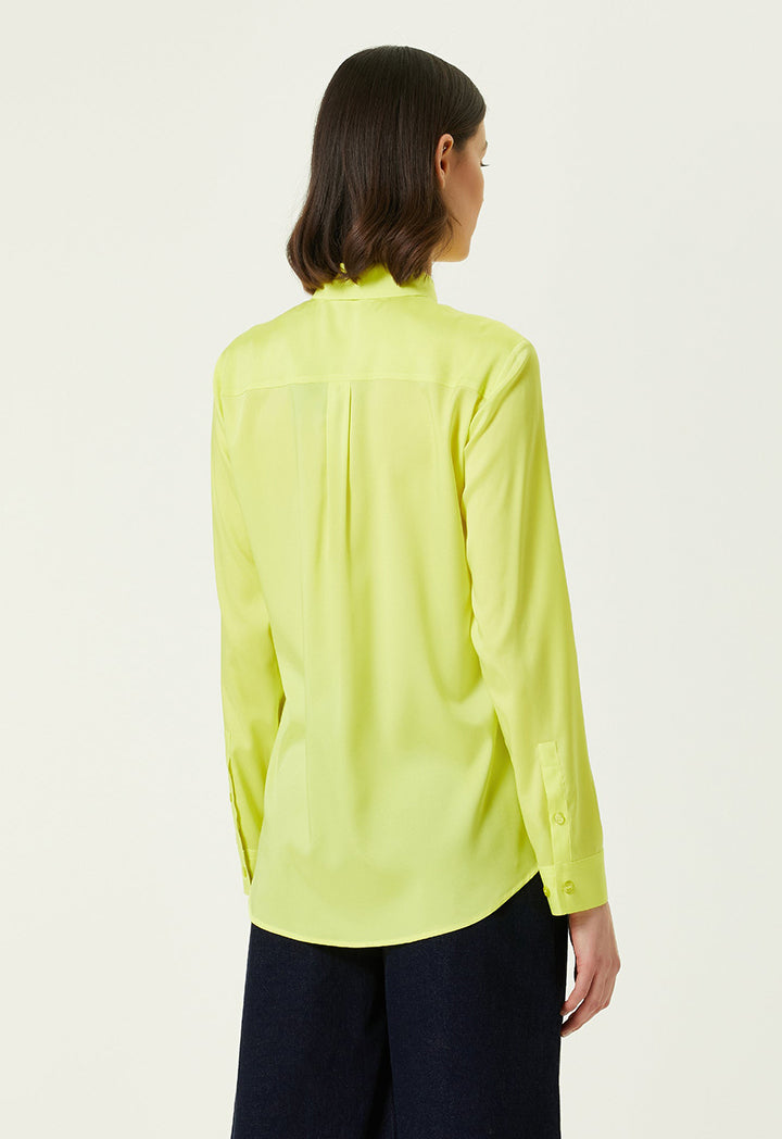 Collection Twill Silk Shirt Green