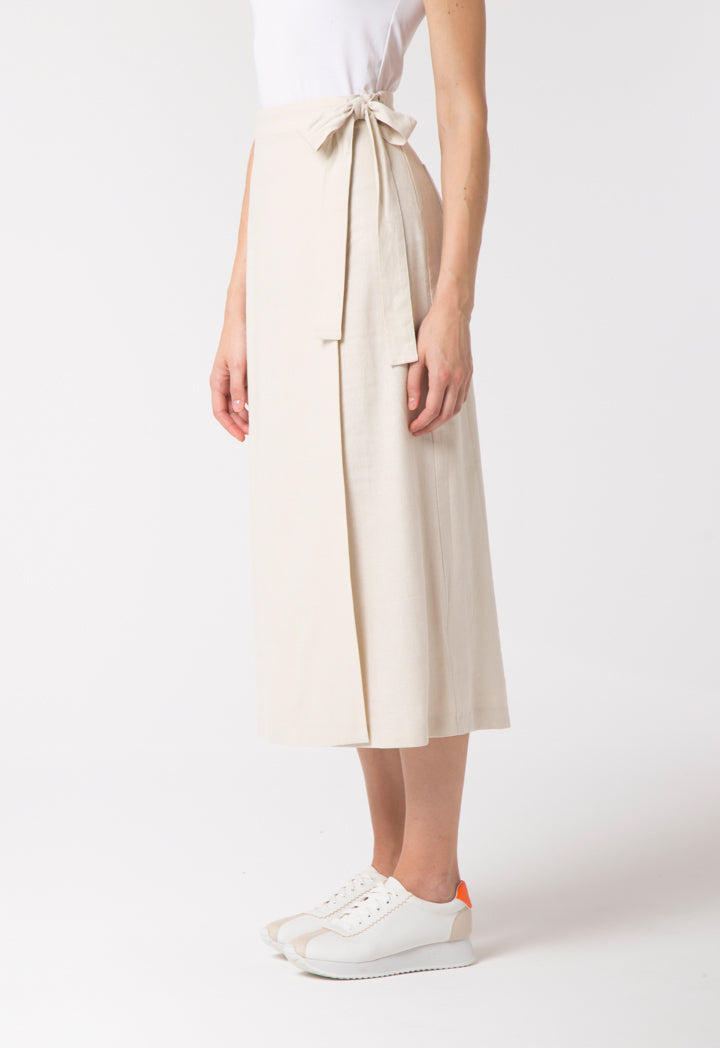 Linen Wrap Skirt - Fresqa