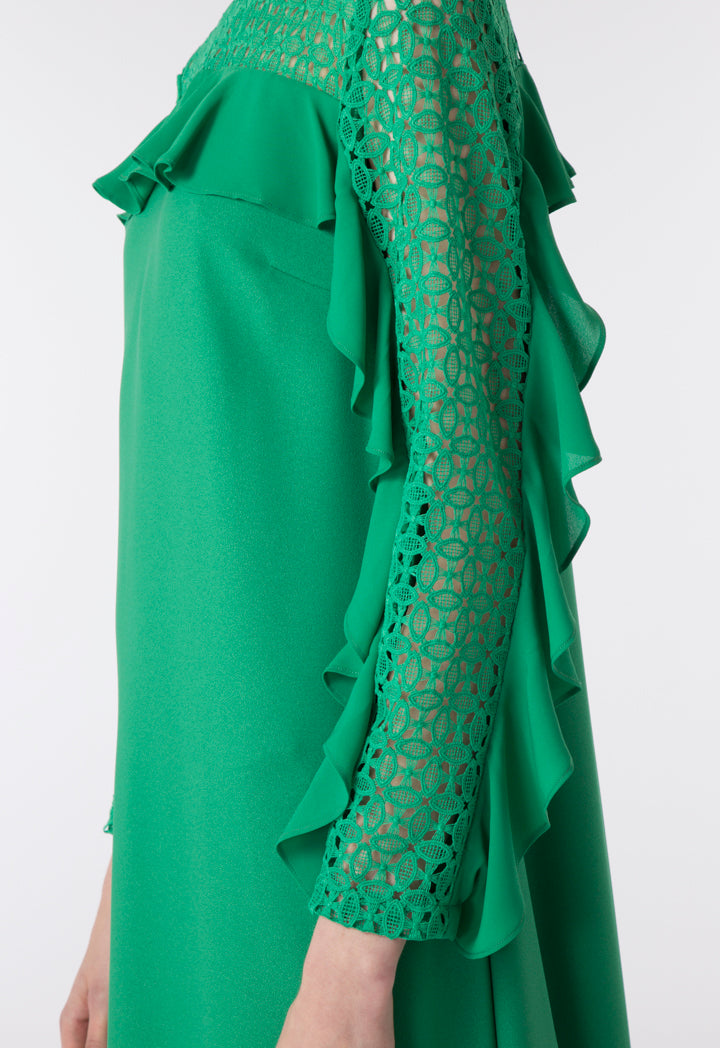 Lace Sleeve Maxi Dress