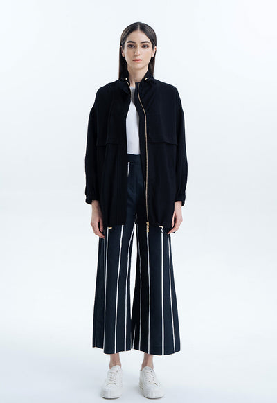 Contrast Vertical Striped Wide Trouser
