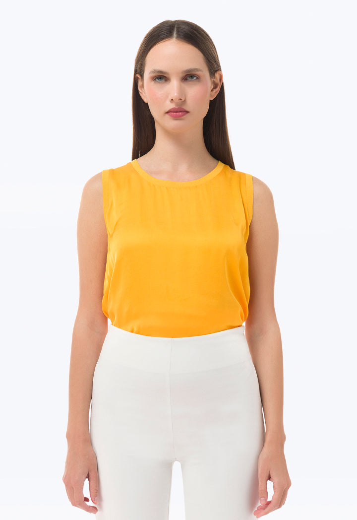 Solid Sleeveless Blouse