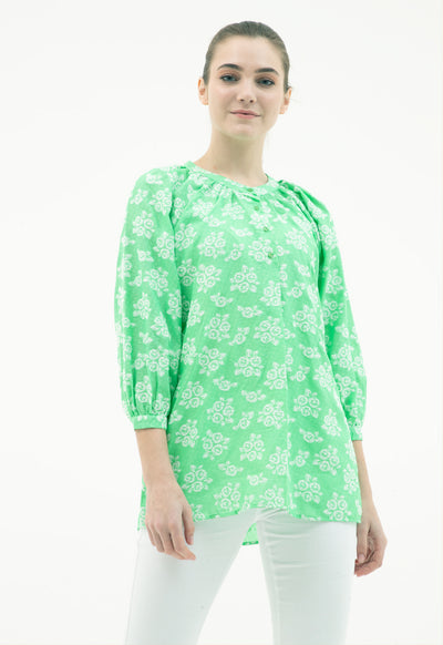 Floral Motif Embroidered Blouse
