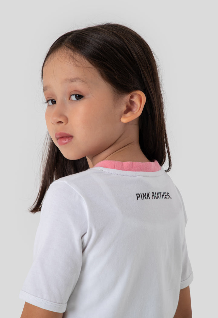 Pink Panther Rhinestone Print T-Shirt