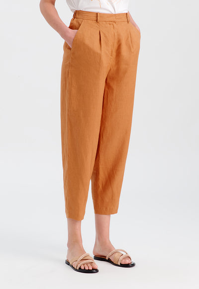 Solid Wide Pants With Elasticated Waist