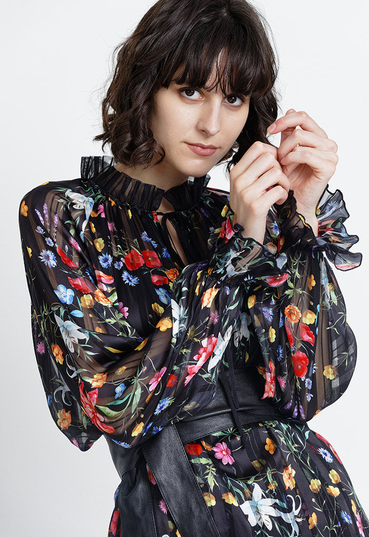 Multicolor Floral Printed Blouse