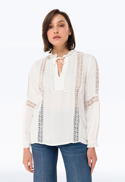 Textured Lace Blouse