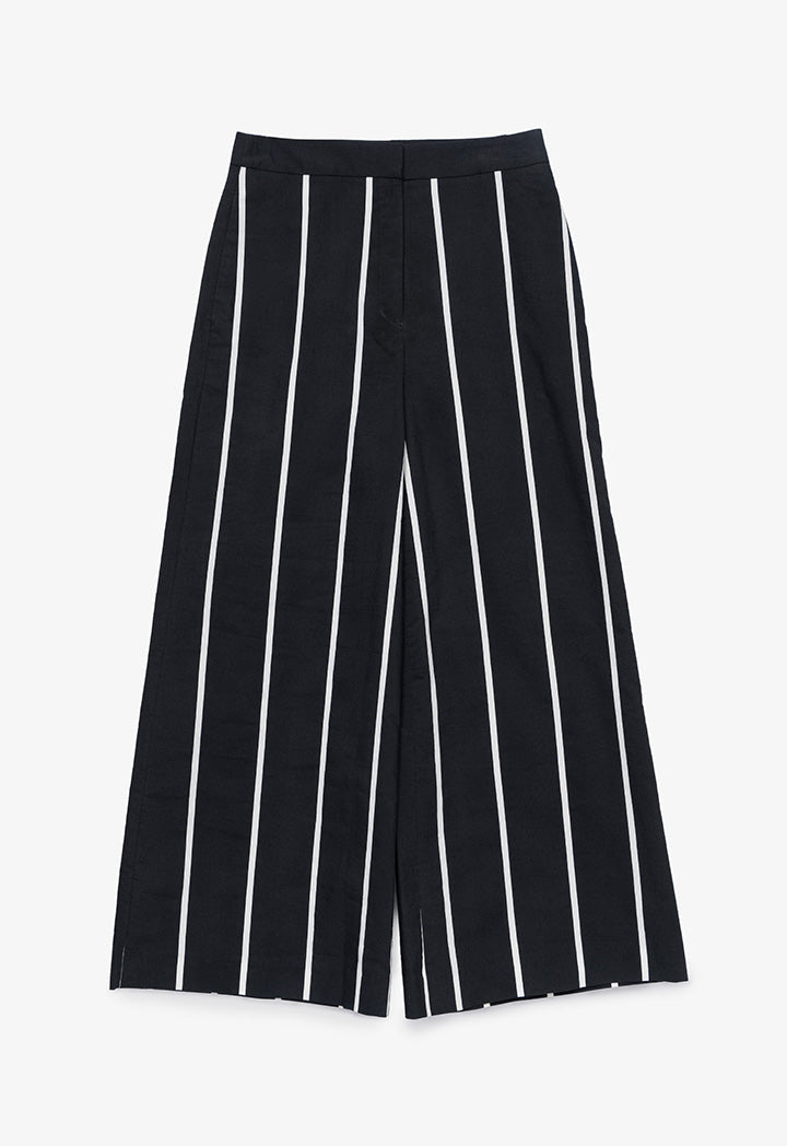 Contrast Vertical Striped Wide Trouser