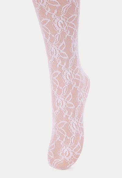 Girls Cream Cotton Socks with Lace Trims