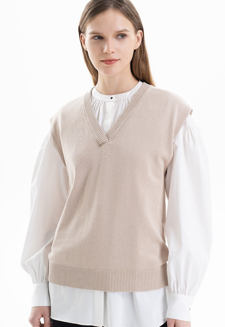 Knitted Solid Classic Shirt