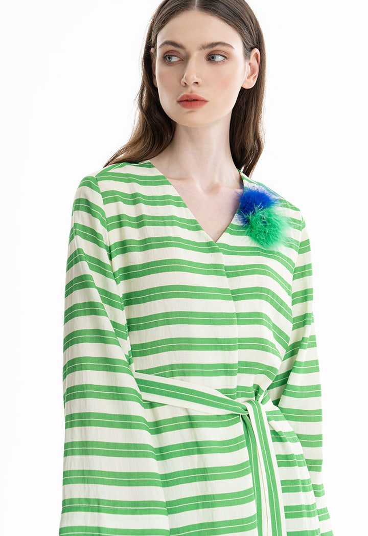 Colorful Wide Stripes Outer Jacket