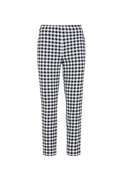 Checked Straight Trousers - Fresqa