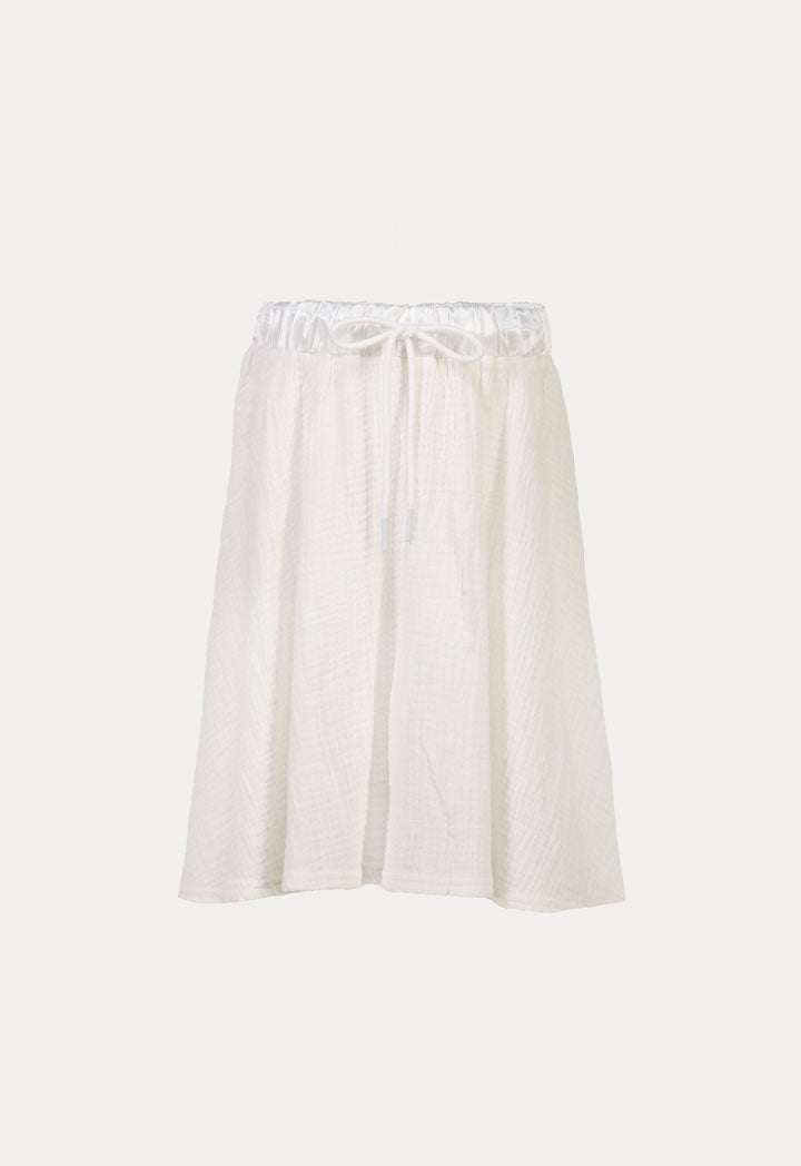 Solid Flared Midi Skirt