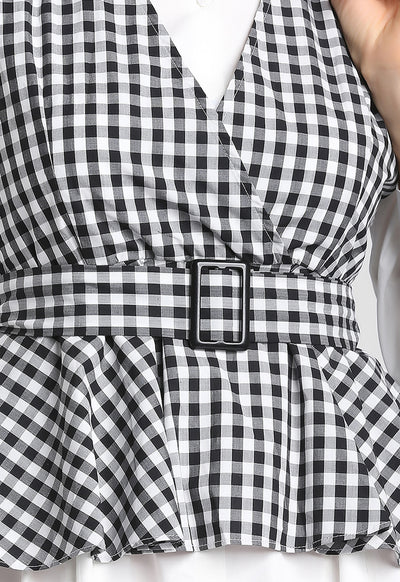 Checkered Top Dress Set
