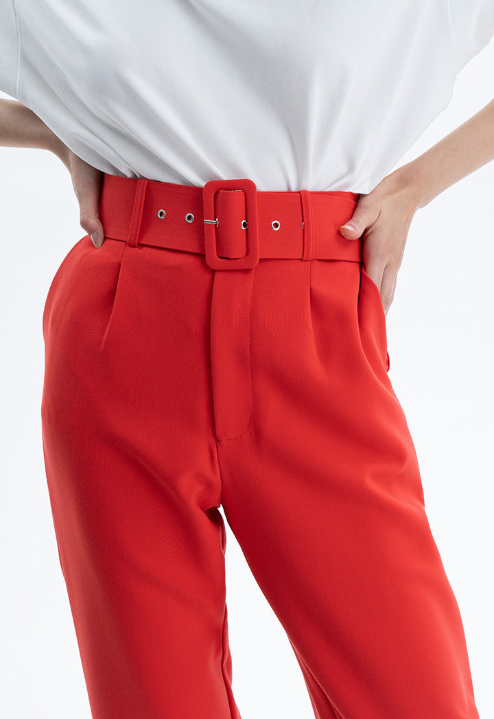Solid Trouser with Belt
